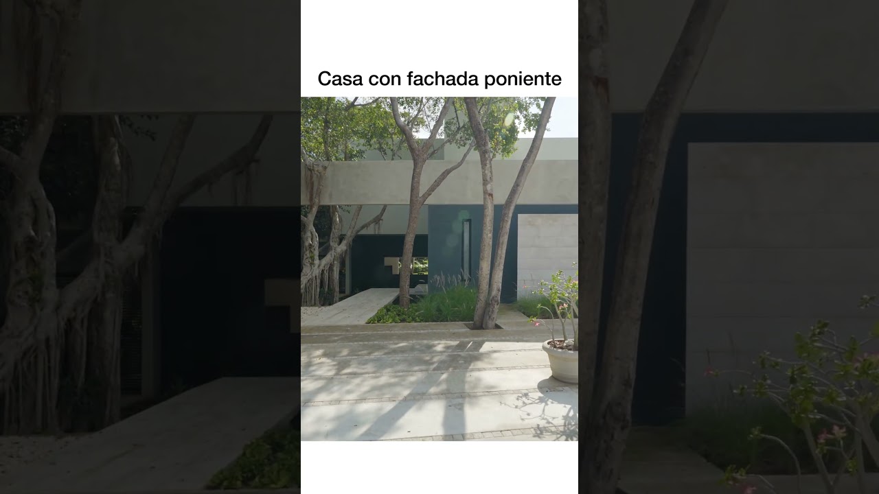 Casa con fachada poniente