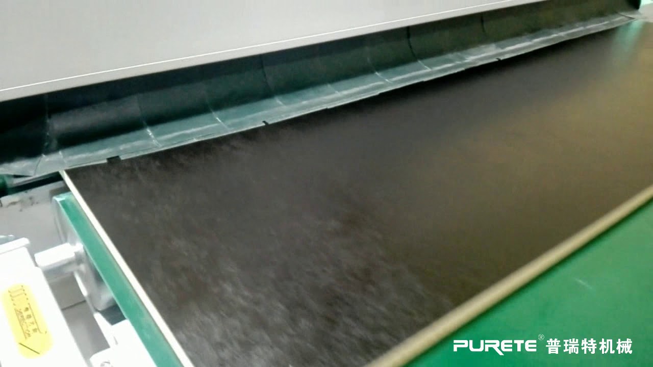black MDF board by uv roller coating machine
