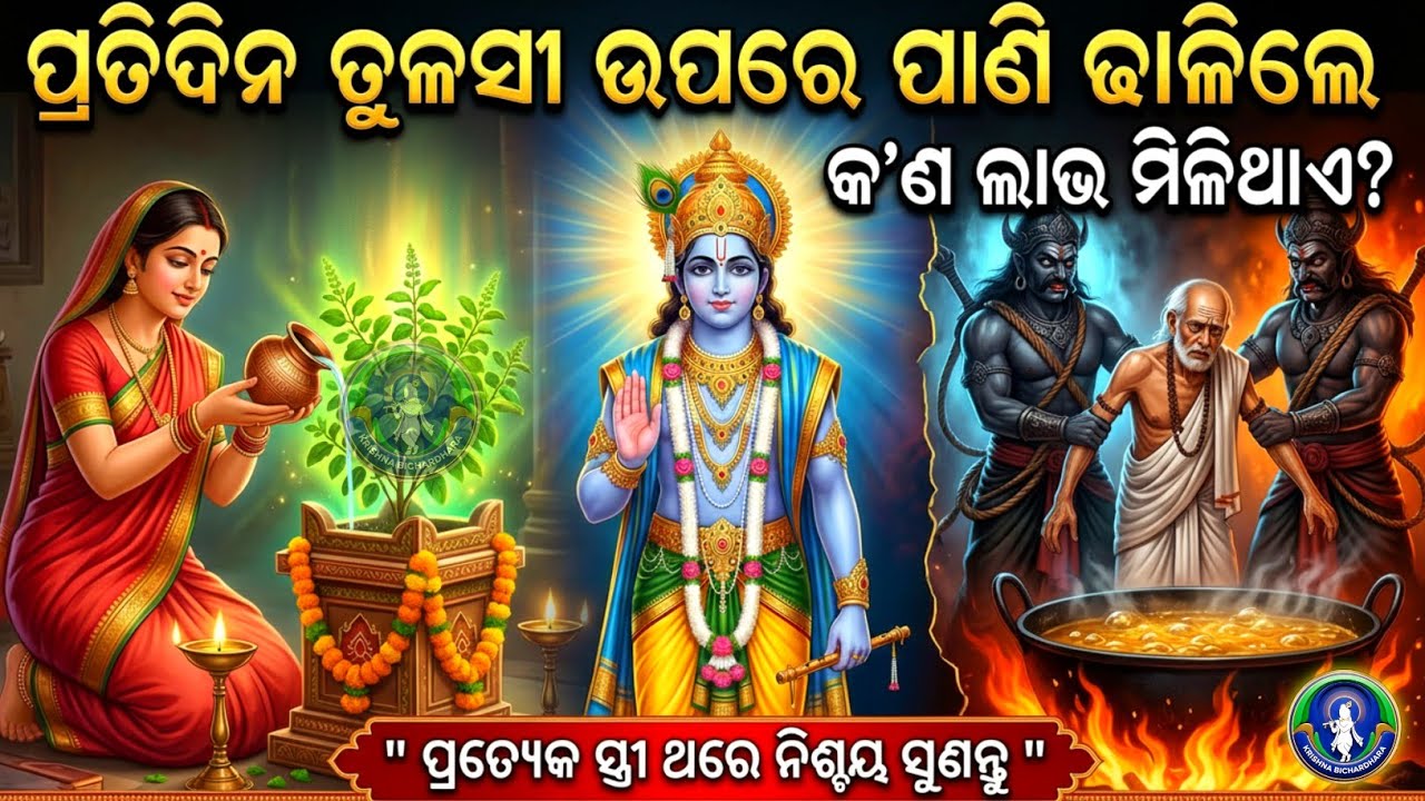 ତୁଳସୀ ରେ ଜଳ ଢାଳିଲେ କଣ ହୁଏ ? | Krishna Motivational Speech Odia | Gita Saar | Krishna bani #krishna