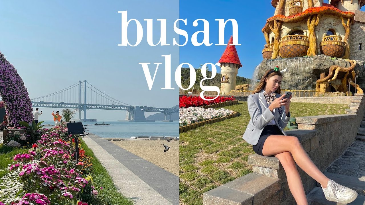 BUSAN VLOG 🌊🇰🇷 Lotte World, Korean Cafes, What I Eat