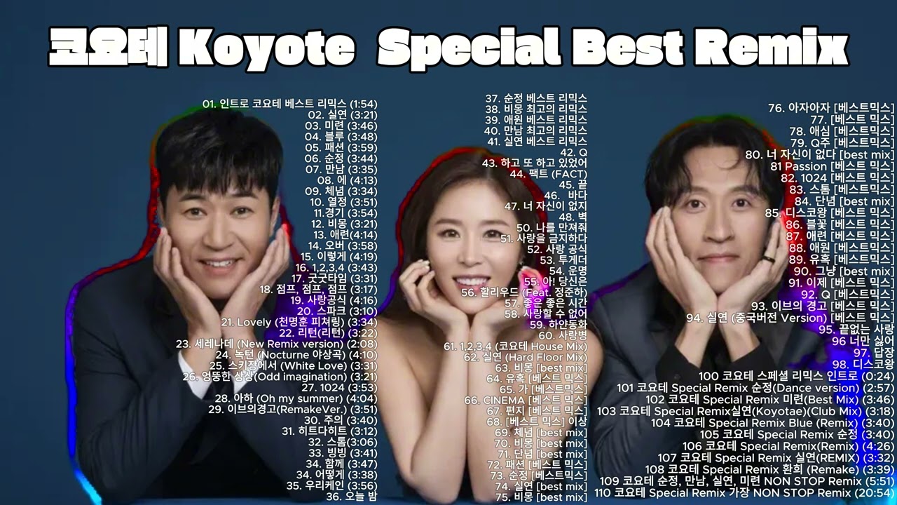 [#again_playlist]  #코요태  #코요테노래모음 #코요테베스트 #코요테리믹스 #코요테논스톱리믹스 #신지 #90년대가요  #코요태히트곡모음 #코요태 리믹스#순정