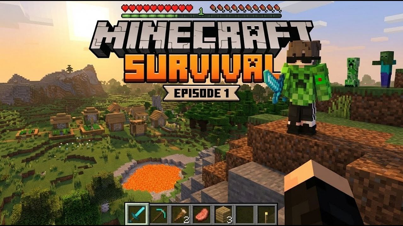 Playing MINECRAFT in Survival