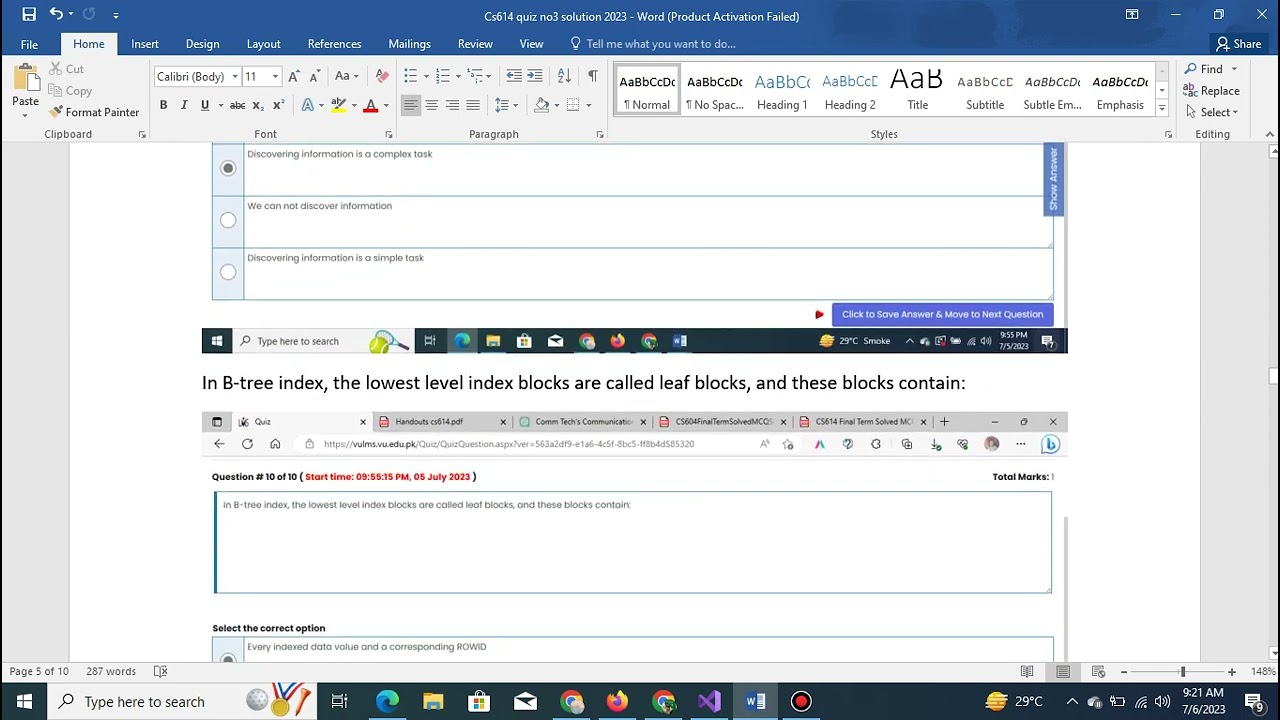 cs614 quiz no 3 solution 2023