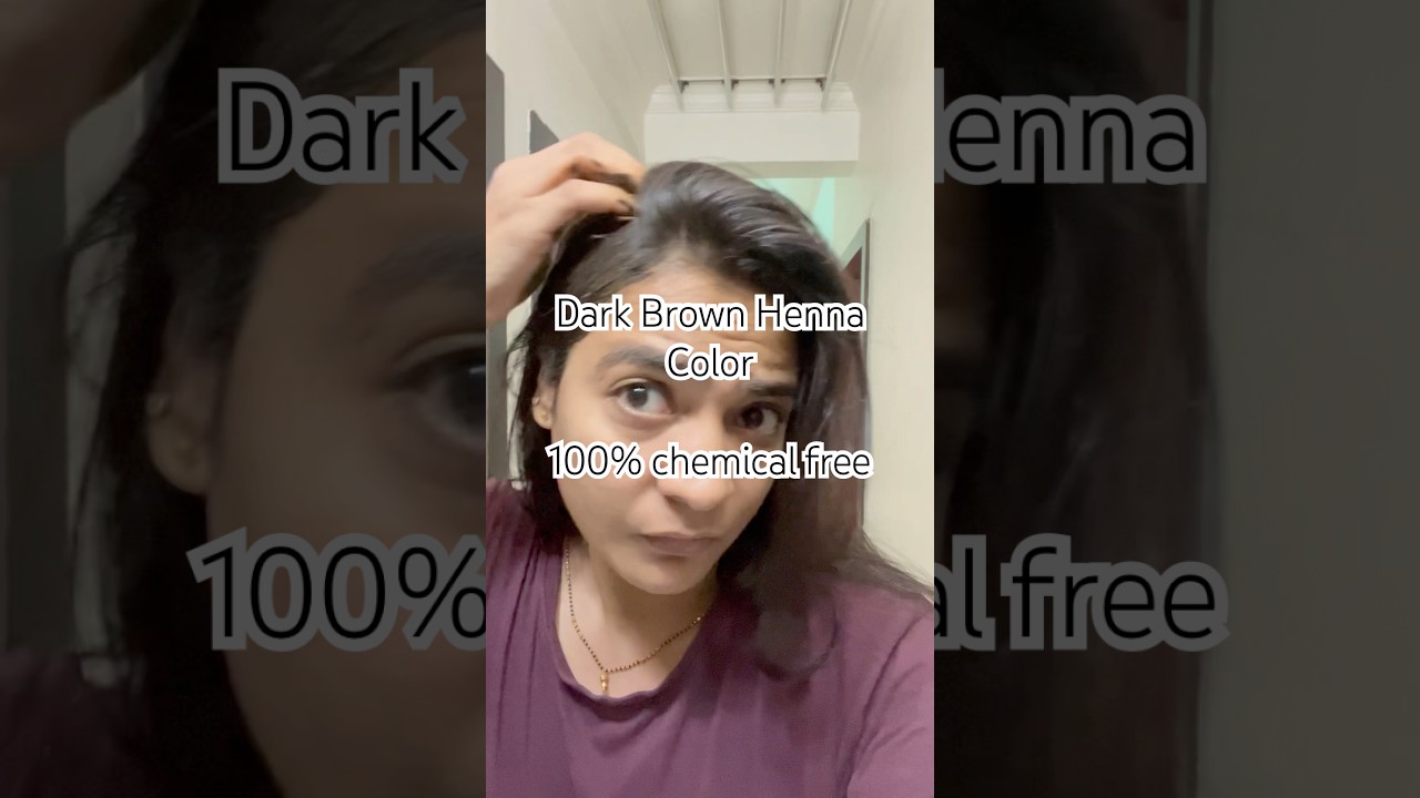Natural Dark Brown Henna Color for White hair | 100% Chemical-free #haircare #henna #greyhair #yt