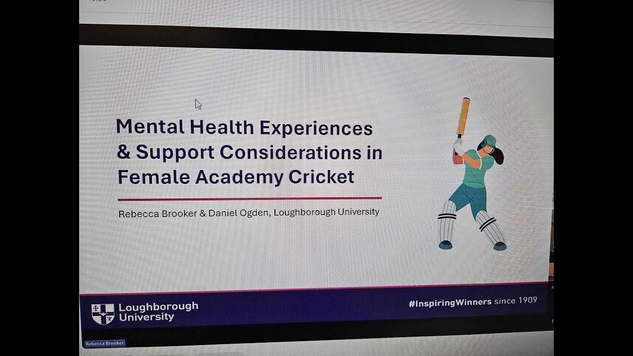 CRN Webinar 3: Women Academy Cricketers’ Experiences and Perceptions of Mental Health