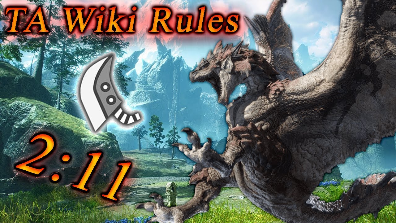 [MHR:SB] GS | Rathalos - 2:11 | TA Wiki Rules - Solo