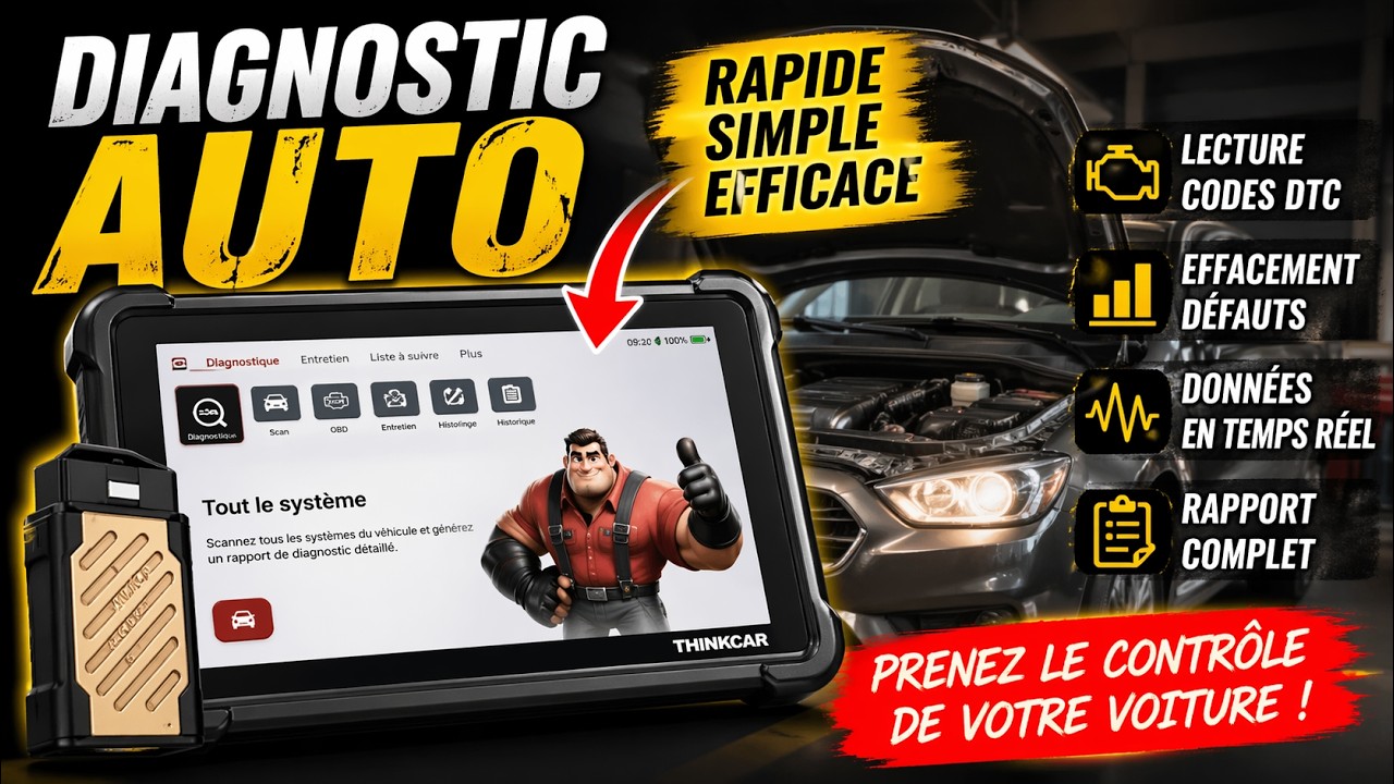 Valise Diagnostic THINKCAR THINKSCAN 689BT Bidirectionnel ✔⚡💪👍