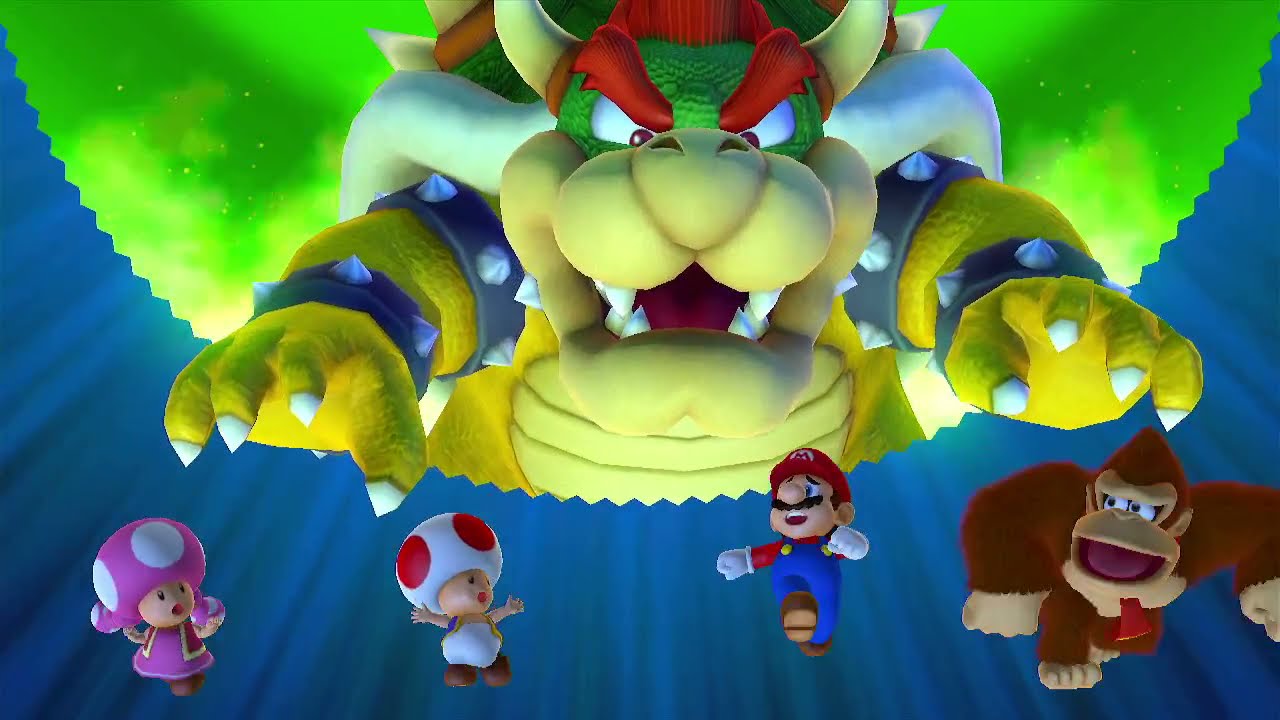 Mario Party 10 Bowser Party - Team Toadette (Toadette, Toad, Mario & DK) vs Bowser - Chaos Castle