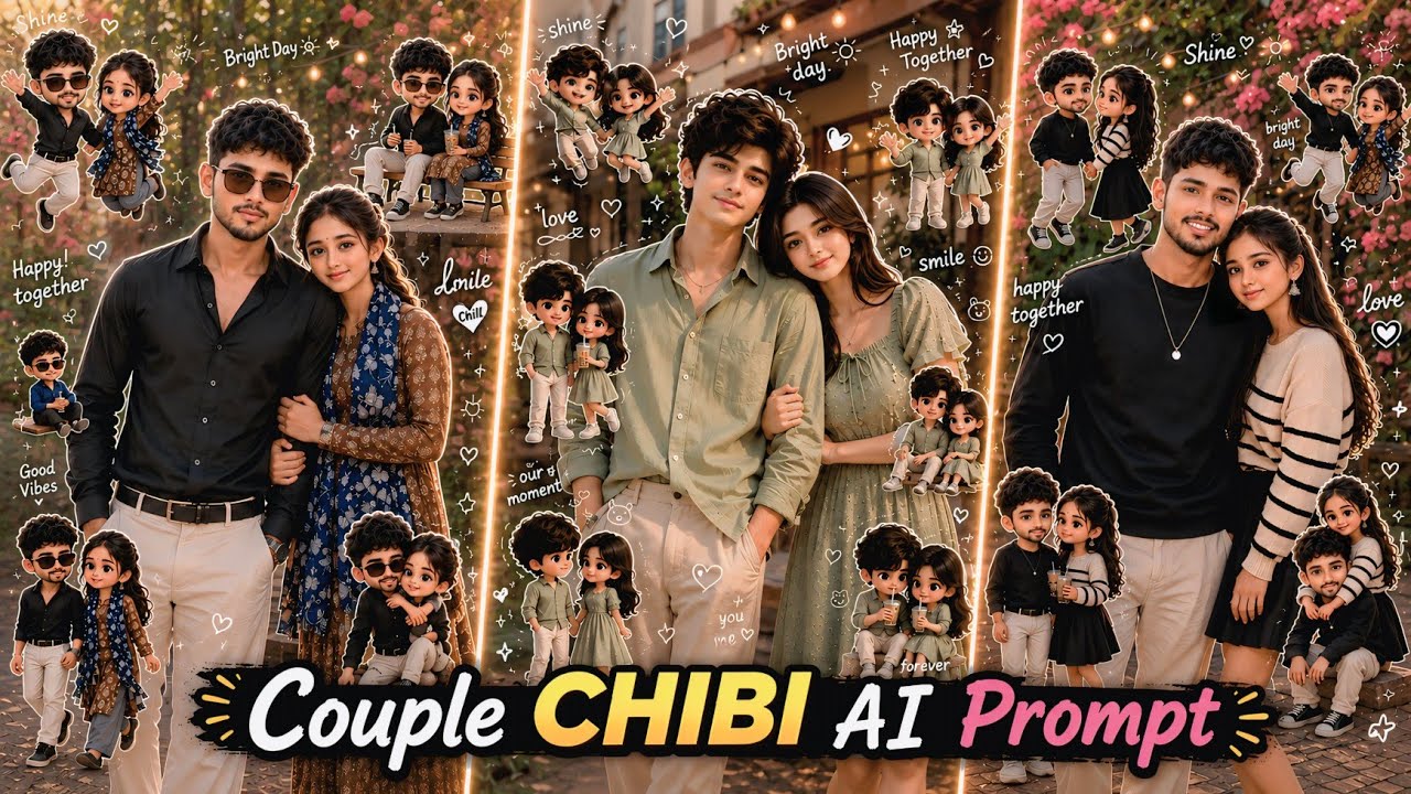 Couple Chibi Photo Prompt | Trending Chibi Style Ai Photo Editing | Chatgpt New Trend Photo
