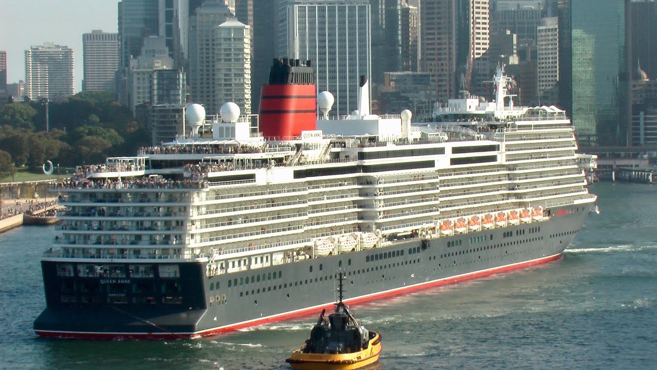 Cunard Queen Anne a spectacular sight leaving Sydney March 2025