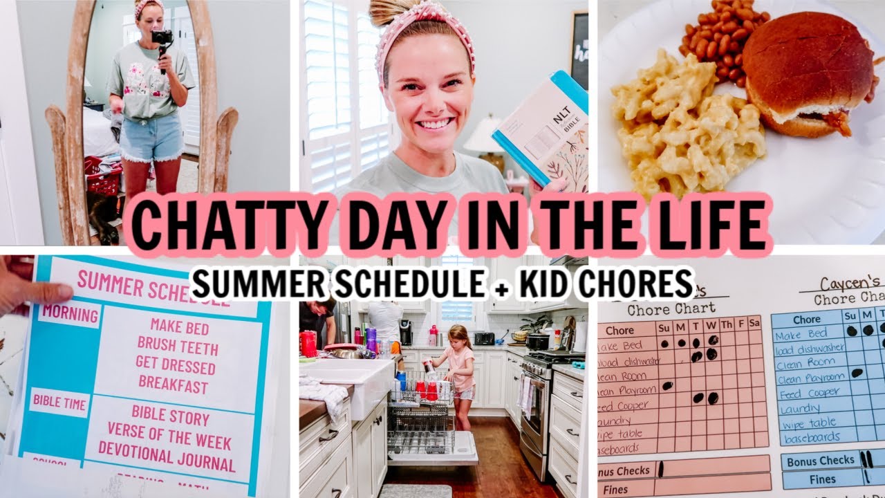 SUMMER ROUTINE + CHORE CHART + NEW PURCHASES! | CHATTY DAY IN THE LIFE | Amy Darley