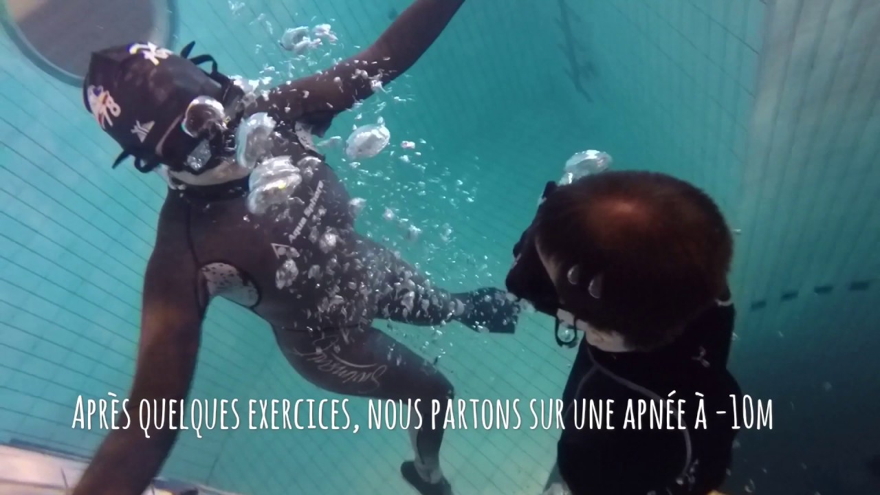 Première fosse d'apnée et premier -20m