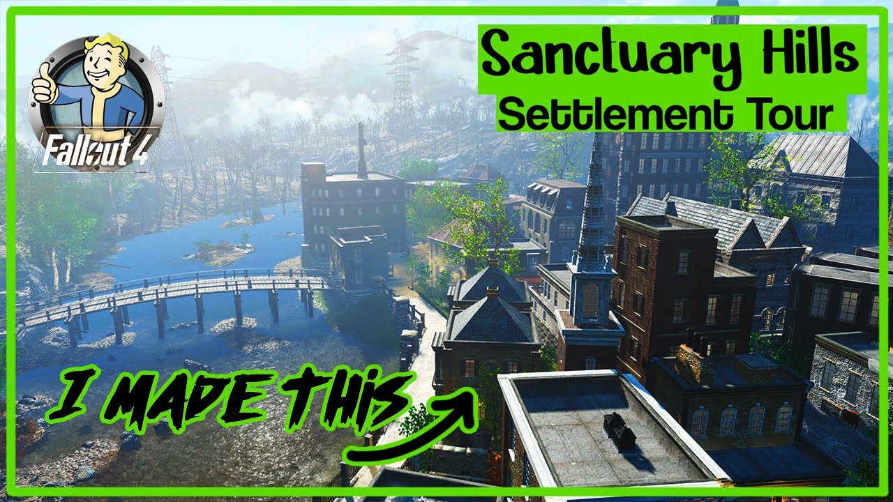 I Built A City In Fallout 4 - SETTLEMENT TOUR