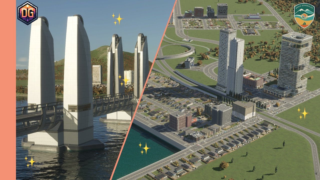 Construimos el MEGAPUENTE LEVADIZO + nace el DOWNTOWN 🏗️🌉 - Bahía Esmeralda #7