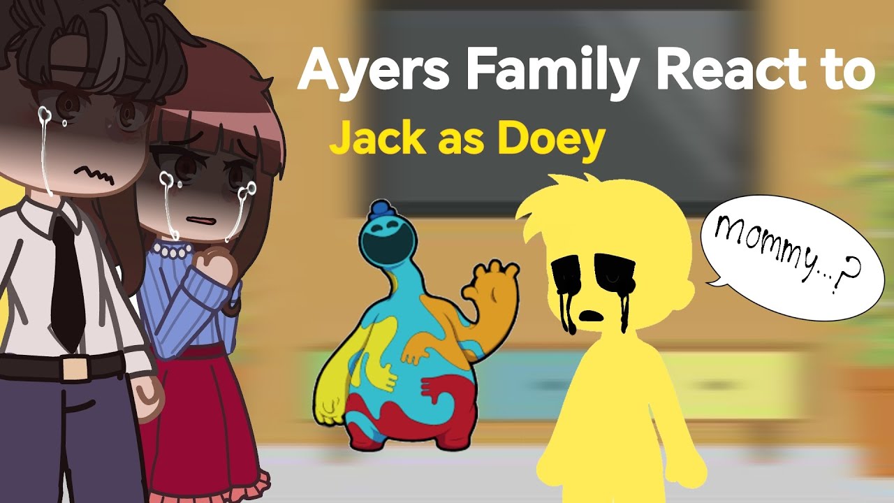Jack Ayers' Past Family react to his future as Doey the Doughman 🎩// Poppy Playtime 4 // Gacha Club