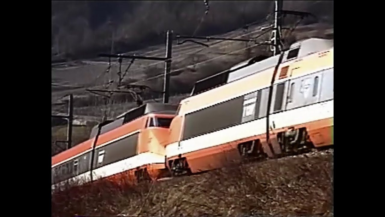 Hiver 1997-98 TGV SE orange en Tarentaise