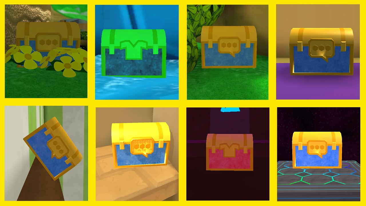 Semua Lokasi Peti Rahasia Emote Dan Skin Baru - Super Bear Adventure