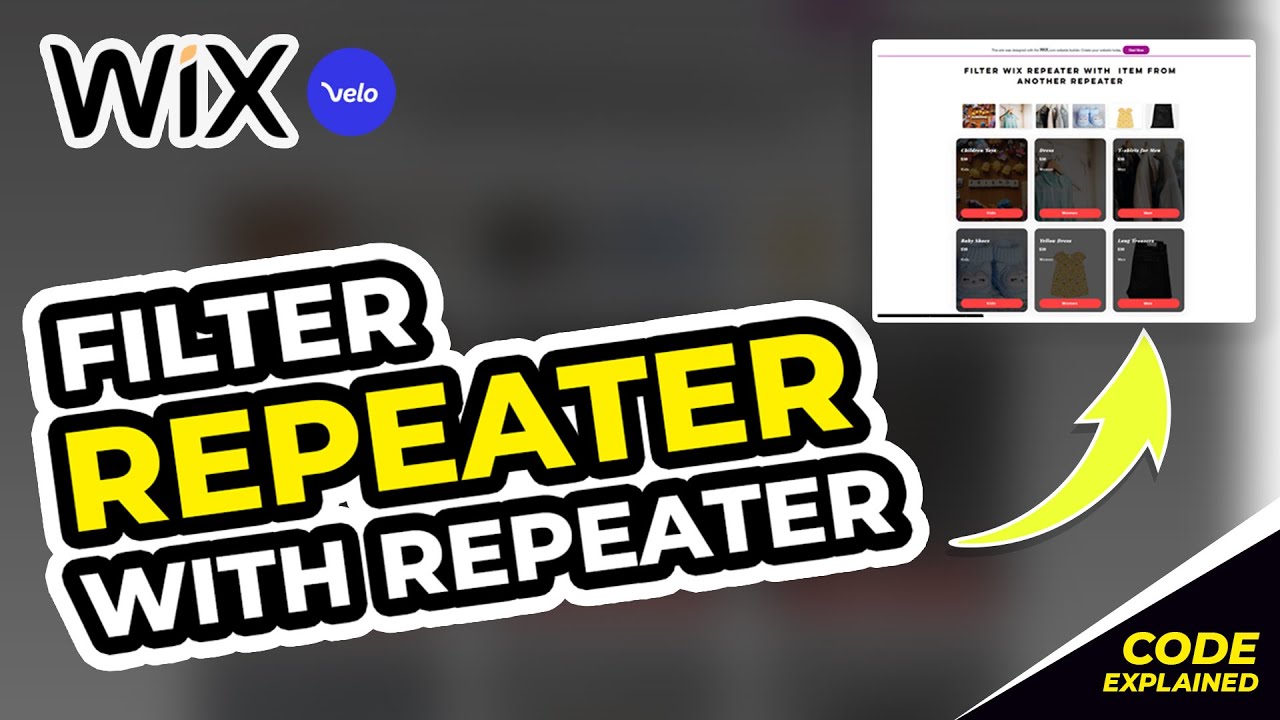 How to Filter WIX Repeater with Repeater Element | Code Explained!📌 | Wix Ideas