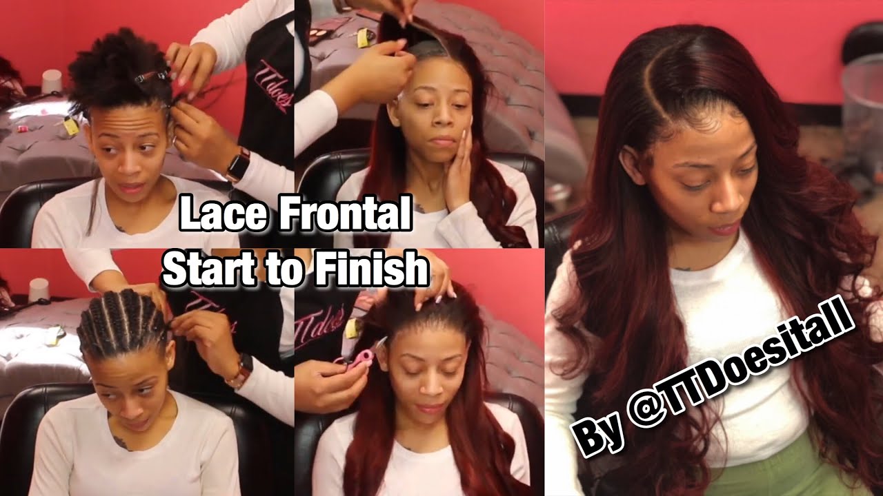 Lace Frontal Sew in |Custom Color| Start to Finish by @TTDoesitall