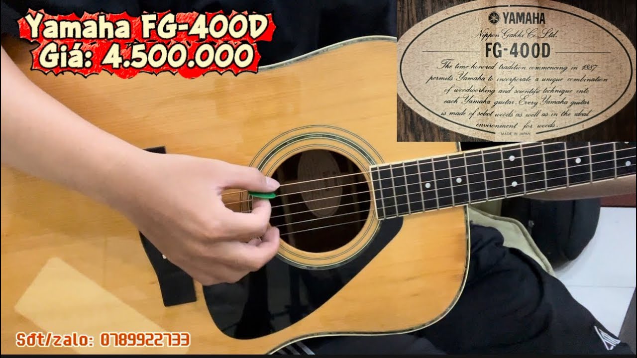 Yamaha FG-400D giá chỉ 4 triệu 500. Dòng này đời cao và khá hiếm, chơi rất tốt ạ