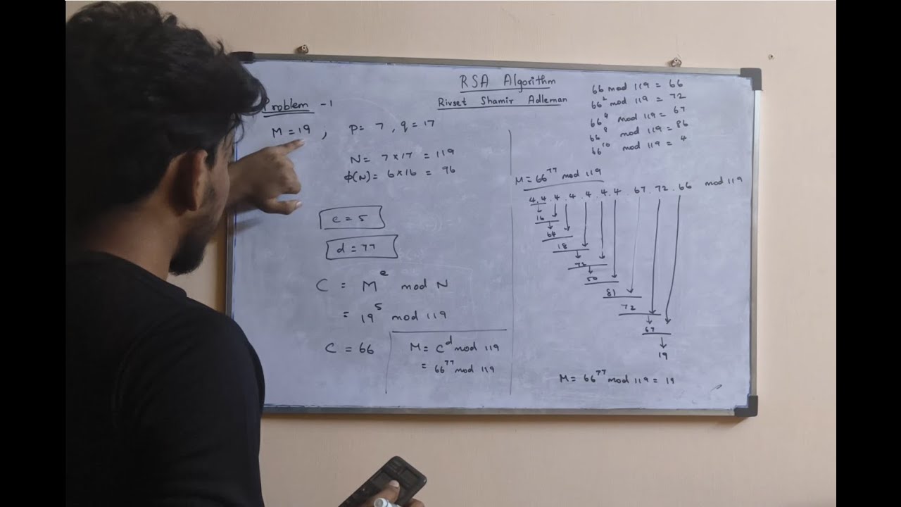 RSA Algorithm problem - 1 explanation in Tamil