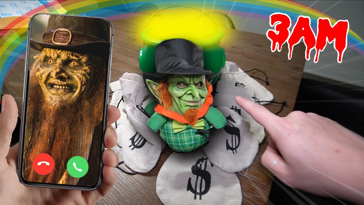 CALLING LEPRECHAUN ON FACETIME AT 3 AM ON ST PATRICK'S DAY!! (HE'S CRAZY)