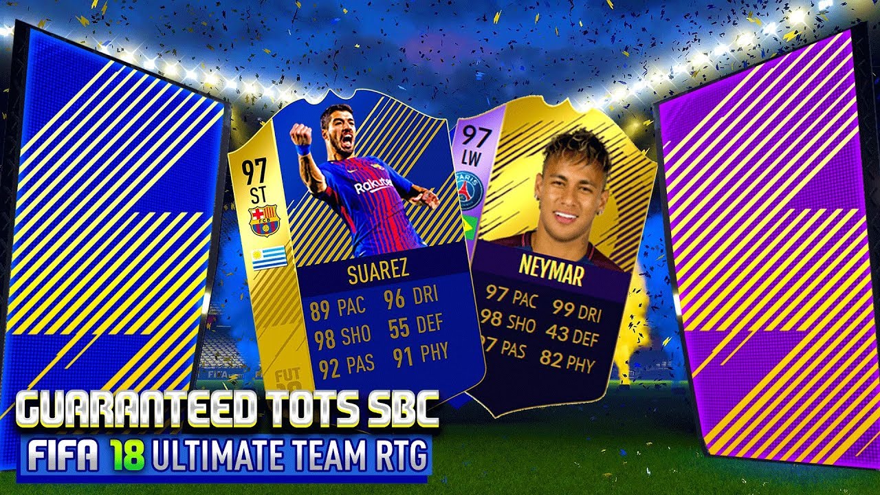 I PACKED 97 TOTS SUAREZ! 97 SBC POTY NEYMAR COMPLETED! - FIFA 18 ULTIMATE TEAM