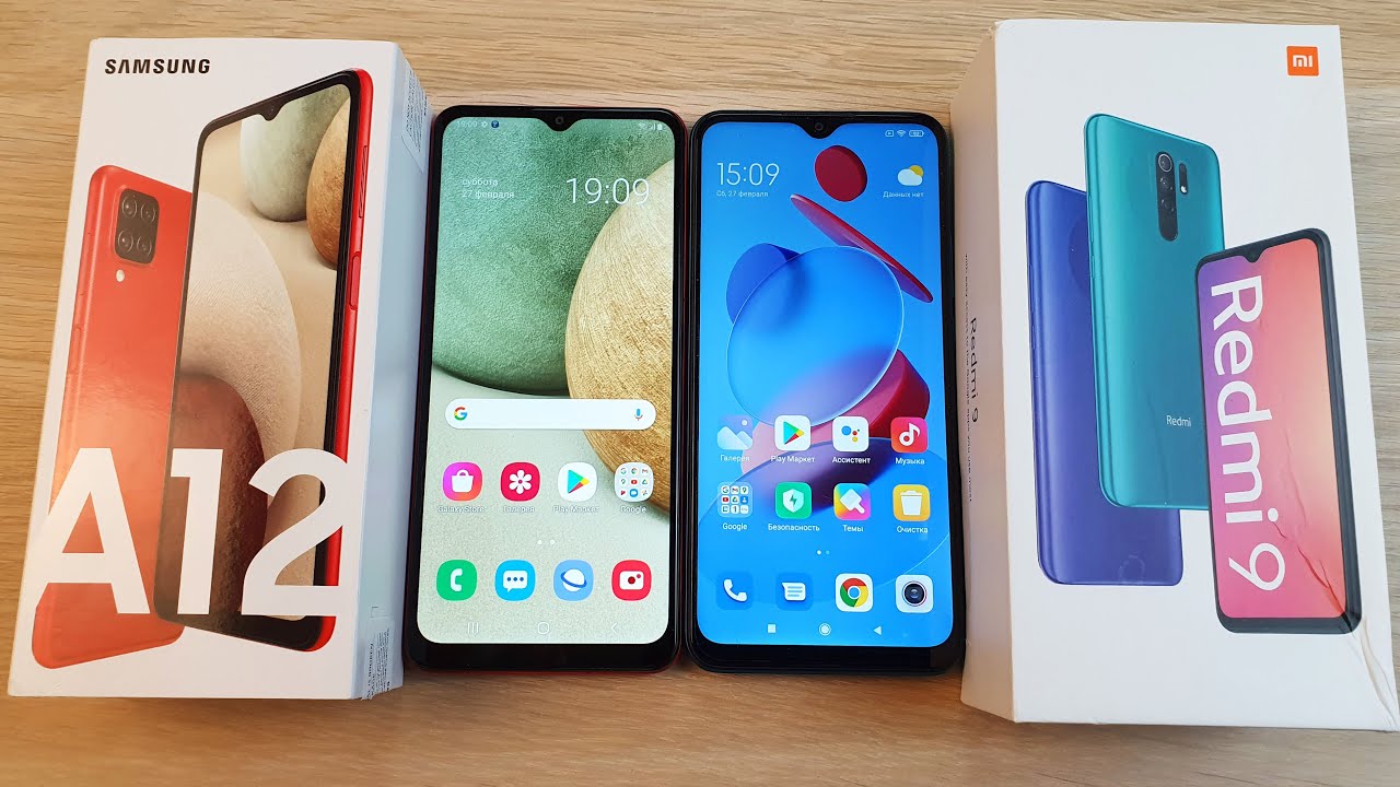 SAMSUNG GALAXY A12 VS XIAOMI REDMI 9 - ВЫБИРАЕМ ЛУЧШИЙ ТЕЛЕФОН ЗА 12000 РУБЛЕЙ!