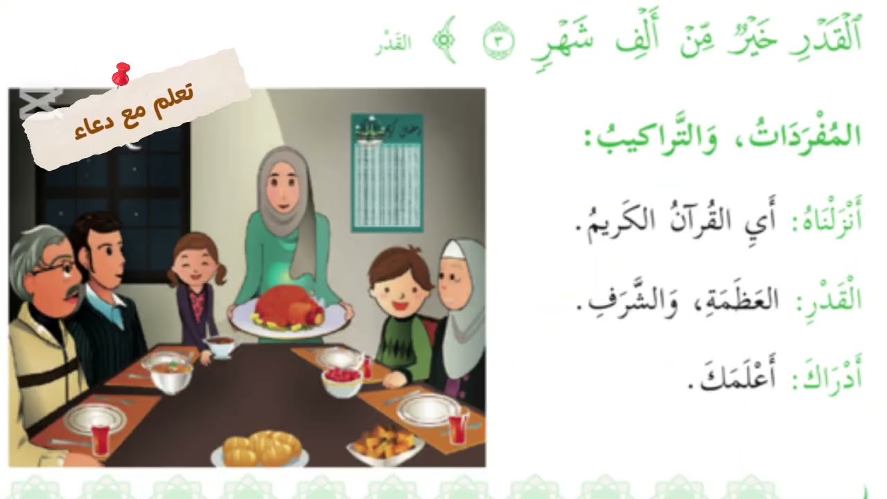 شرح مفصل+حل أسئلة درس سورة القدر (1) |الصف الثالث|