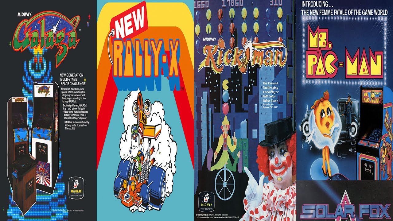 Arcade (102–106) Galaga/New Rally-X/Kick-Man/Ms. Pac-Man/Solar Fox (1980s) Longplay