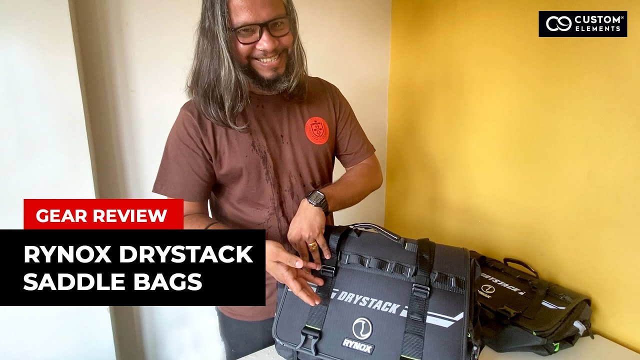 Rynox  Drystack Saddle Bags. #customelements #rynoxgears