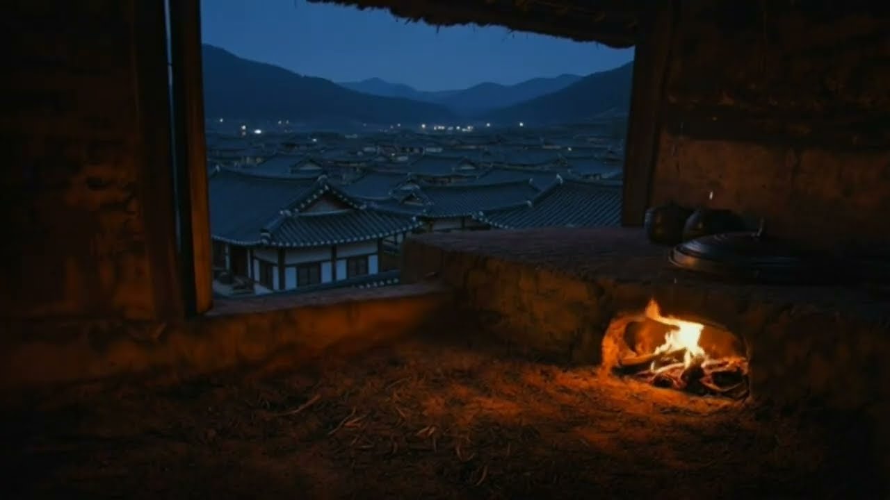 🌙고향집 아궁이 불멍 사운드 시골ASMR(8시간 + Deep Relax)