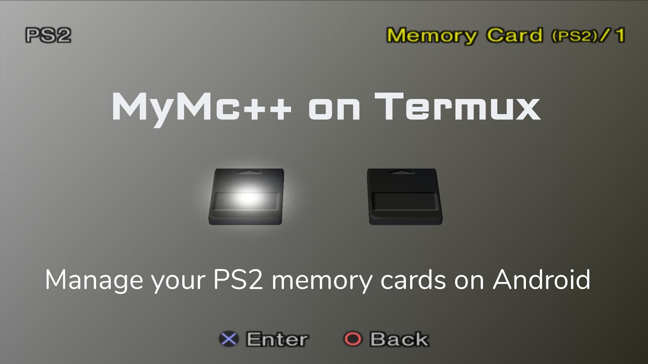 MyMc++ on Termux - Manage Your PS2 Memory Cards on Android