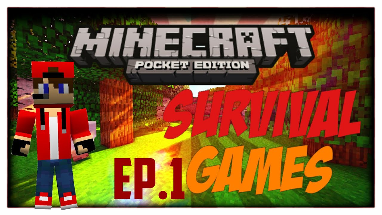 Minecraft Pocket Edition: Survival Games #1 w/ DogePlayzGamez