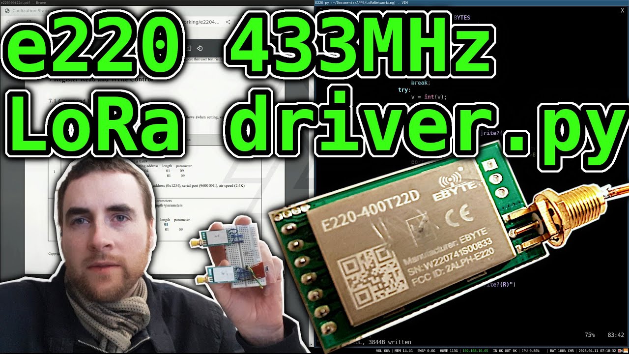 LoRa 433MHz, E220, encrypted Radio