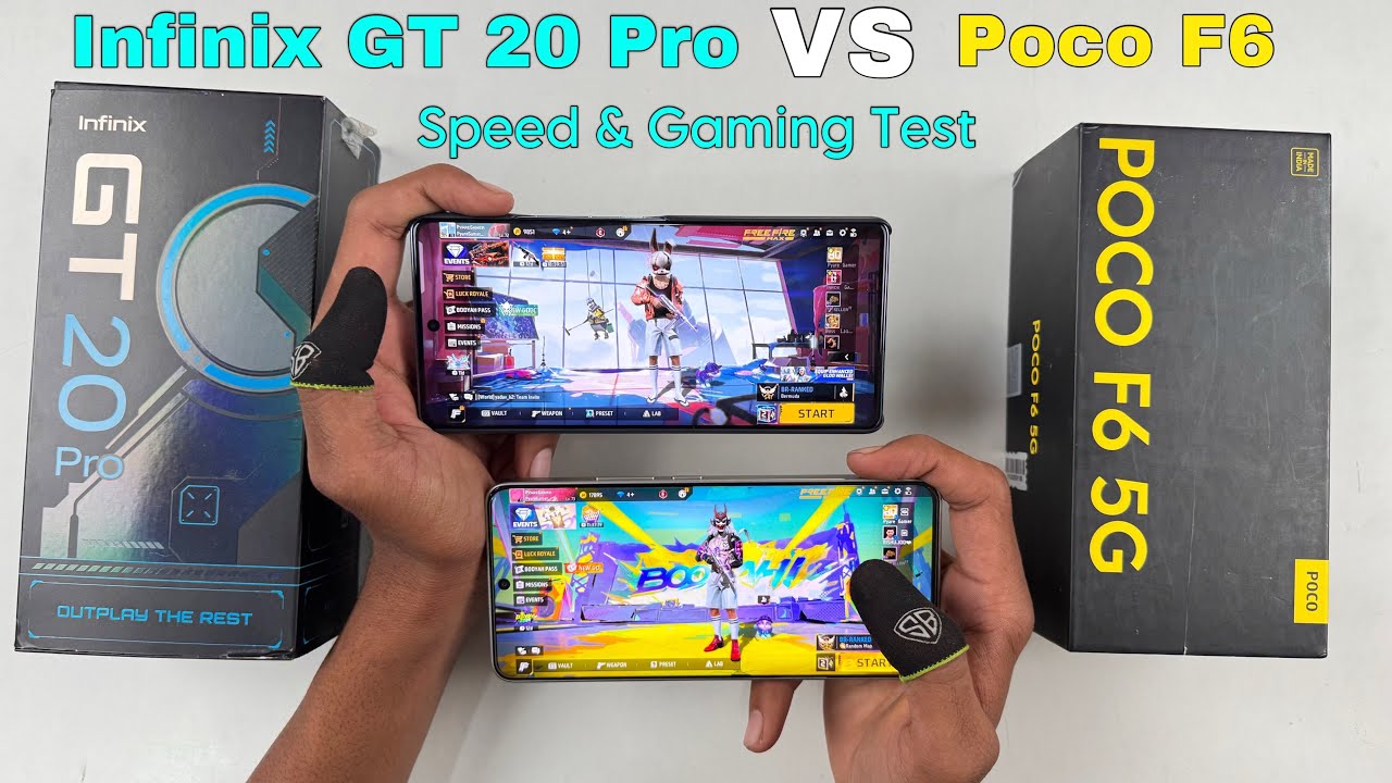 Infinix gt 20 Pro vs Poco f6 5G speed test and comparison all features