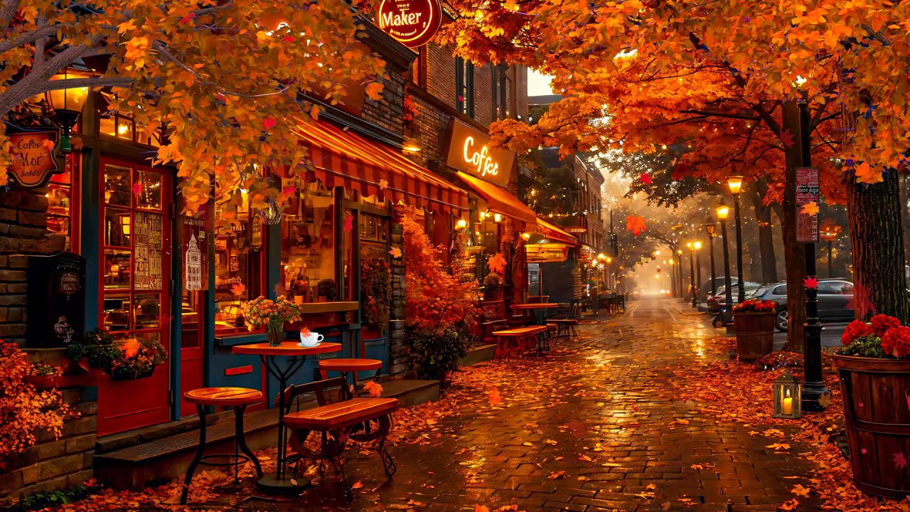 Enjoy the Autumn Ambience with Deep Jazz Piano Music 🎶 Smooth Jazz Music for Relaxing Day 🍂