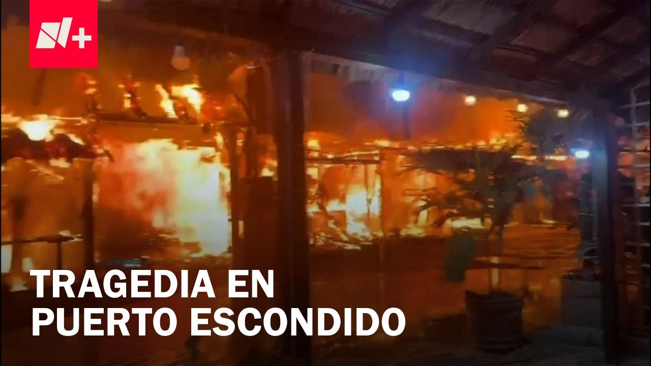 Incendio en Punta Zicatela Oaxaca arrasa con cabañas, palapas y negocios - En Punto