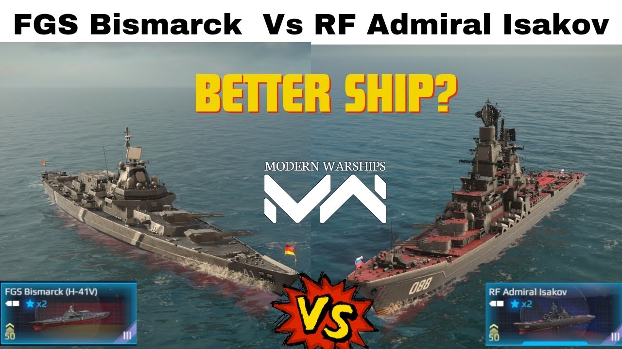 FGS Bismarck Vs RF Admiral Isakov🔥 - Modern Warships