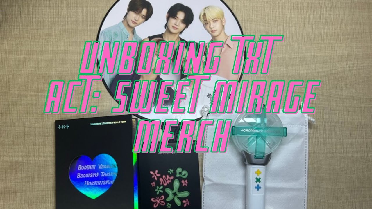 Unboxing TXT Merch from their World Tour ACT: SWEET MIRAGE