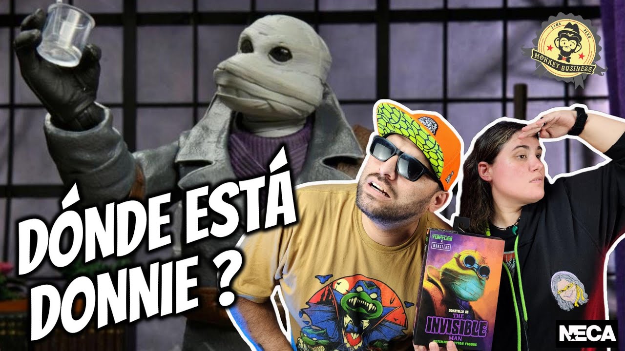 NECA TMNT X UNIVERSAL MONSTERS: DONATELLO COMO EL HOMBRE INVISIBLE ULTIMATE - UNBOXING EN ESPAÑOL