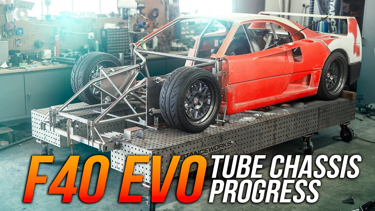 The F40 EVO is starting to look like a car // Front End Chassis Build
