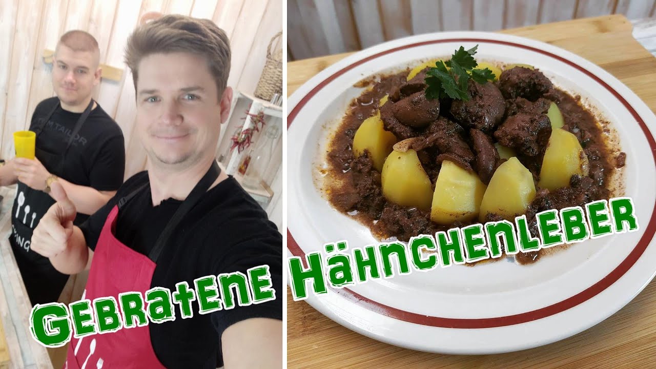 W&uuml;rzige, gebratene H&auml;hnchenleber mit Zwiebeln / einfach und herzhaft