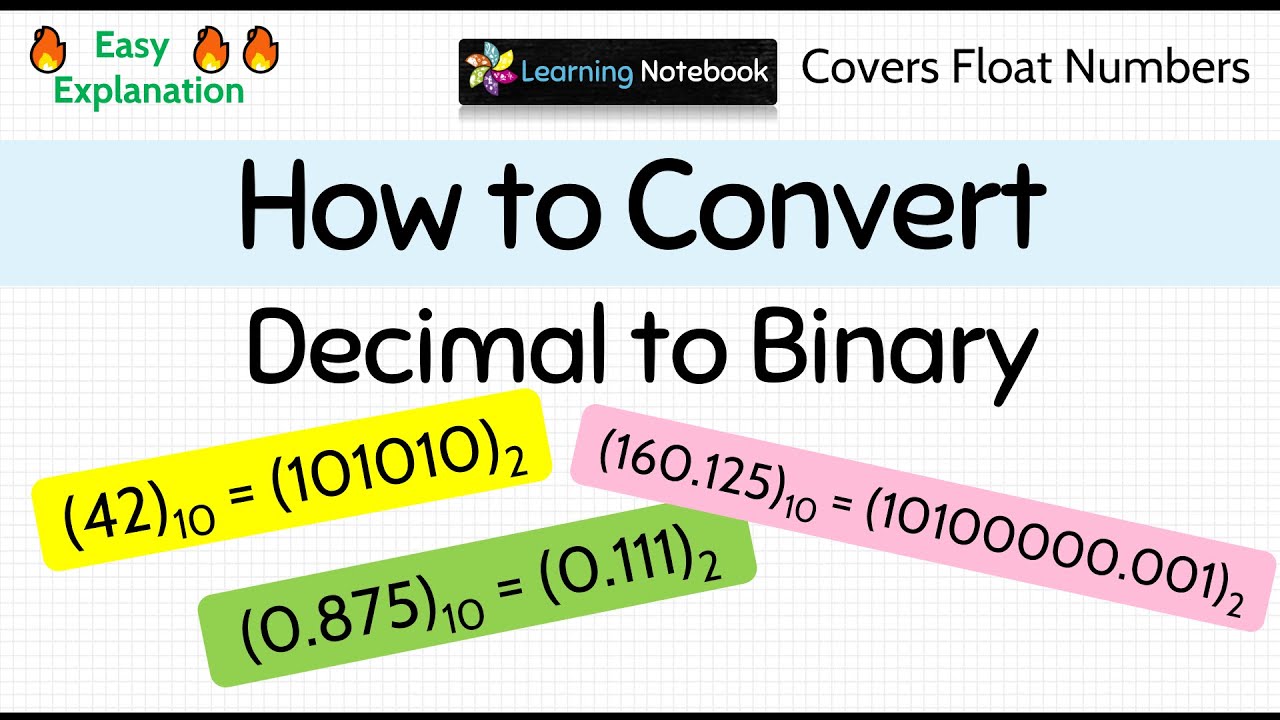 How to convert decimal to binary