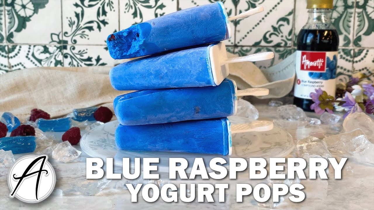 How to Make Blue Raspberry Yogurt Pops | 3-Ingredient Popsicle