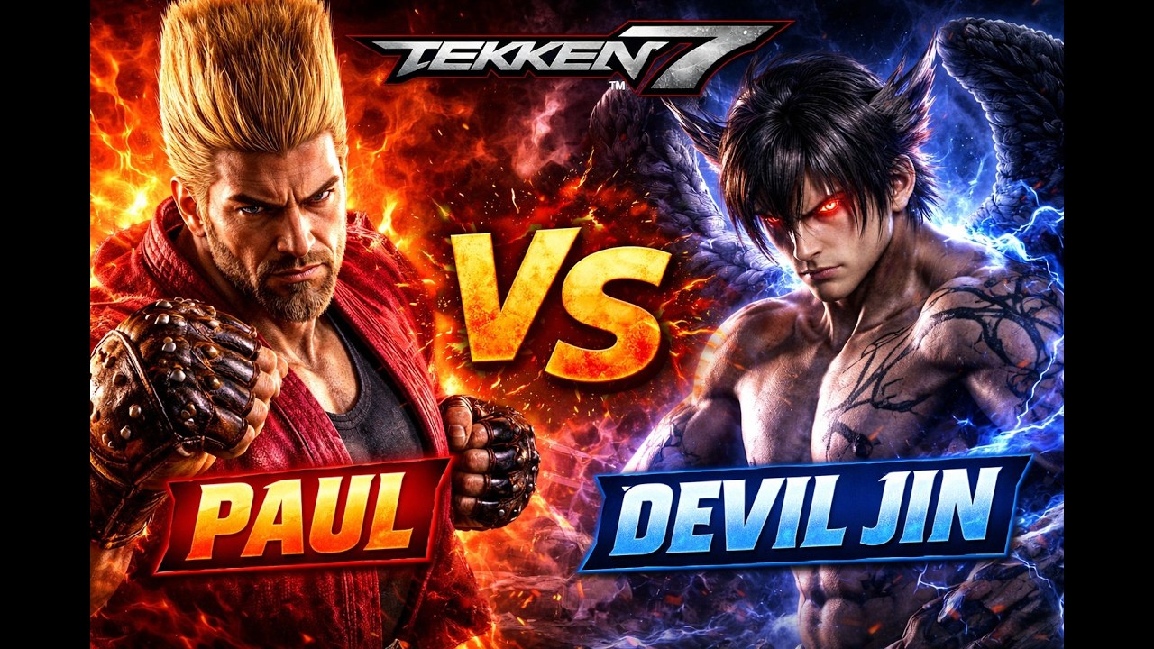 Paul Phoenix vs Devil Jin | Legendary Tekken 7 Battle 🔥 Power vs Darkness