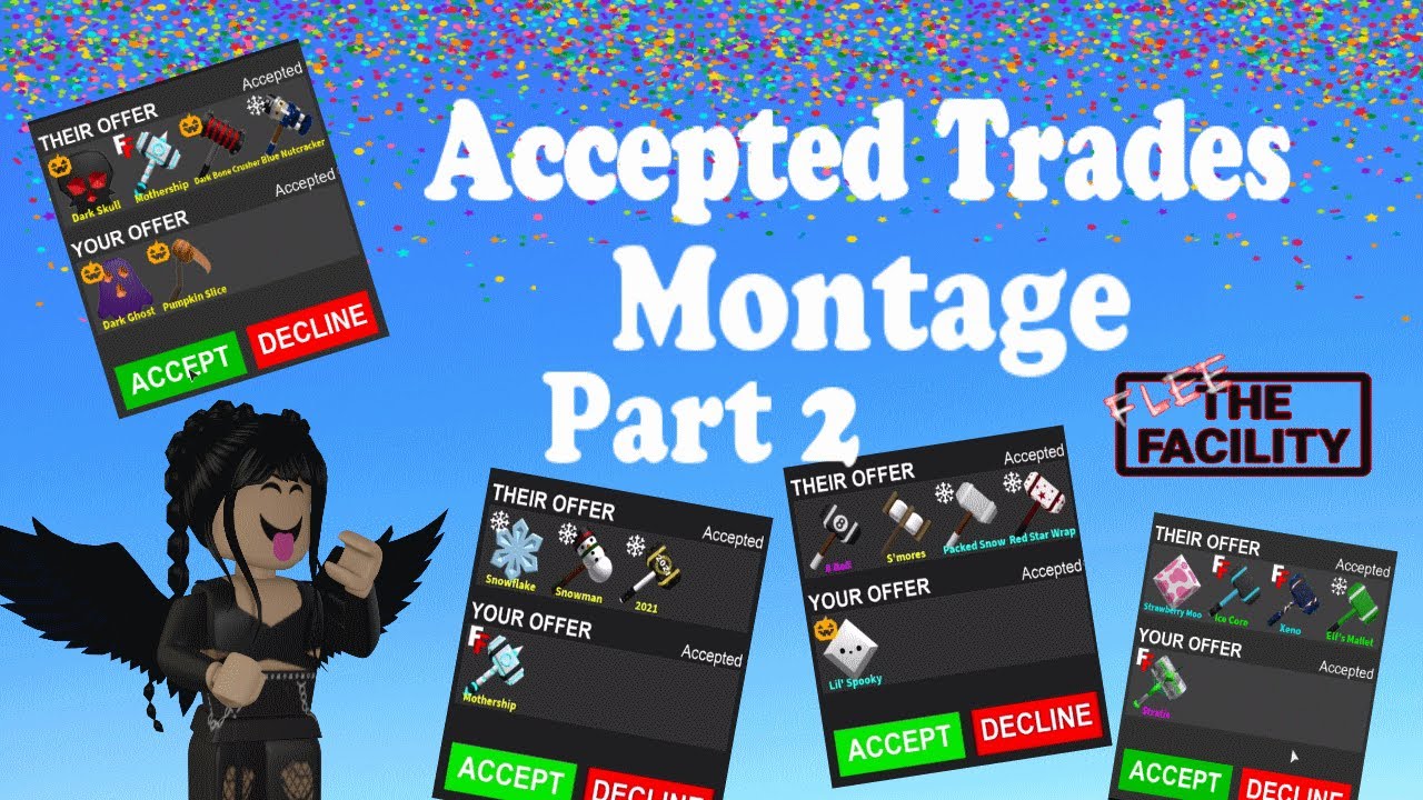 Accepted Trades Montage - Successful FTF Trades Part 2! (Flee the Facility Roblox)