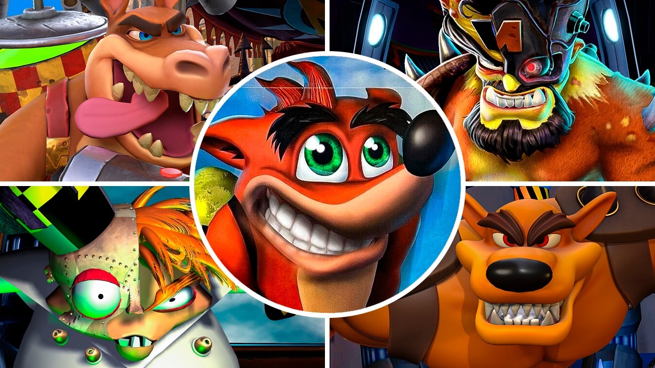 Crash Bandicoot: The Huge Adventure - All Bosses (No Damage) & Ending | 4K 60FPS