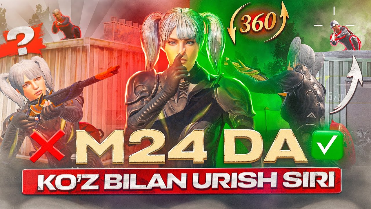 M24DA KO’Z BILAN URISH SIRI | GLAZOK URISH NASTROYKASI | SIRLI TAKTIKALAR - PUBG MOBILE