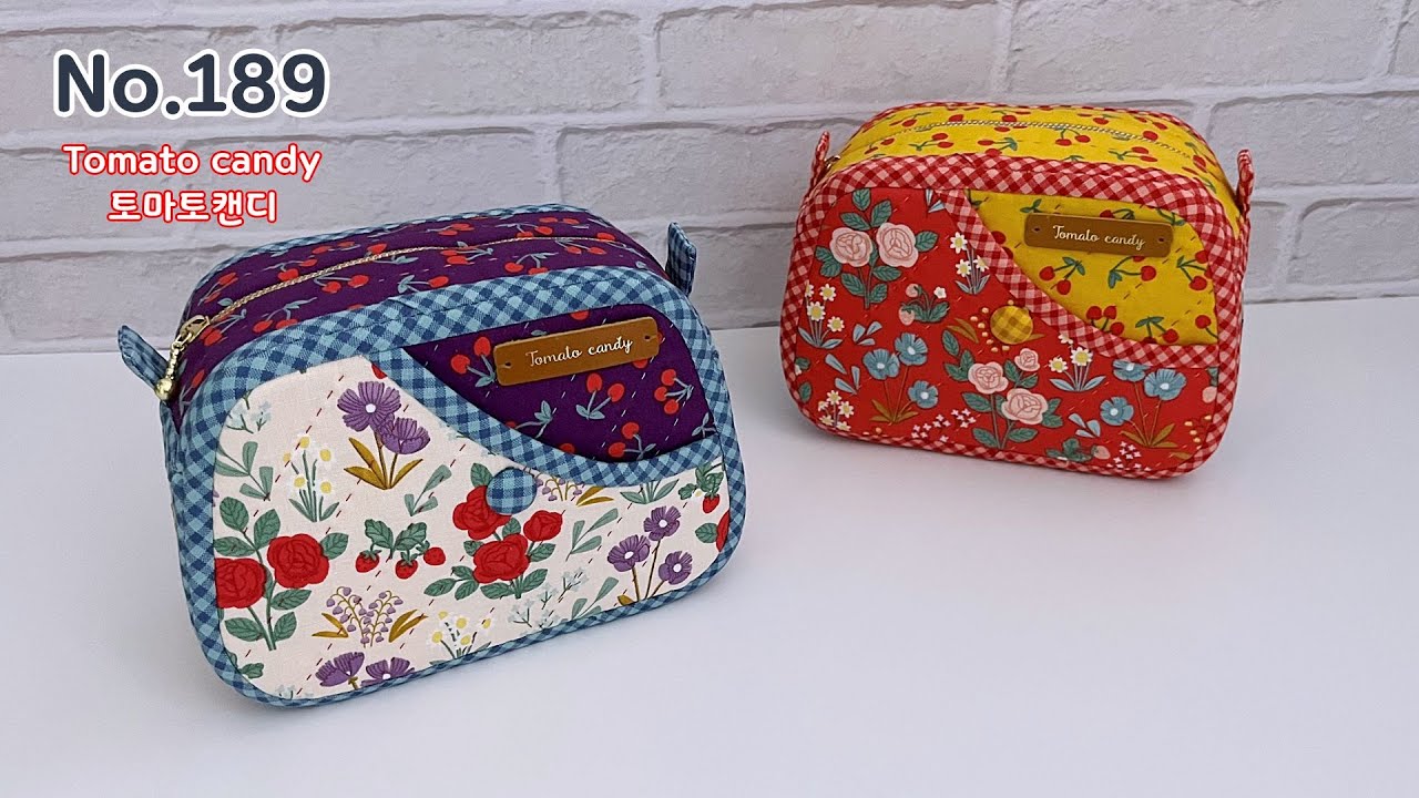퀼트 No.189 포켓 사각 파우치(Pocket pouch), Quilt, 퀼트파우치 만들기, 네이버 토마토캔디